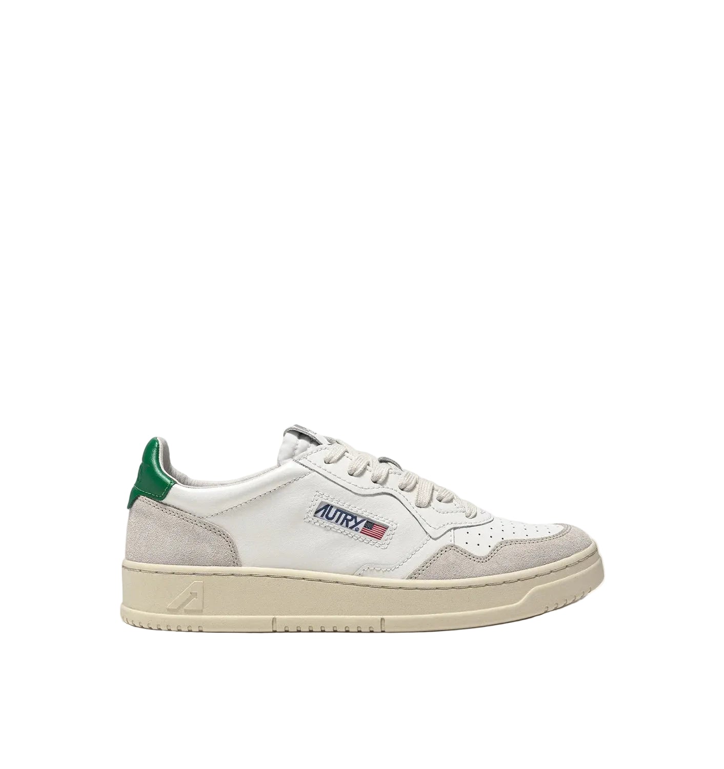 AUTRY SNEAKERS MEDALIST LOW IN PELLE BIANCA E AMAZON E SUEDE BEIGE
