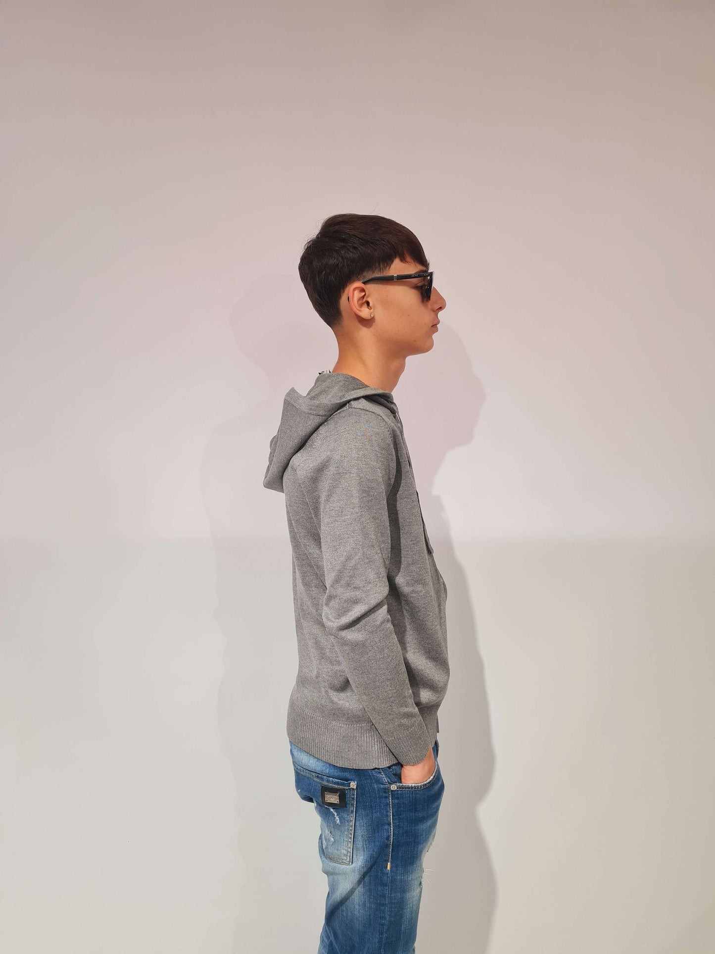 INNESCO MAGLIONE CARDIGAN CON CAPPUCCIO