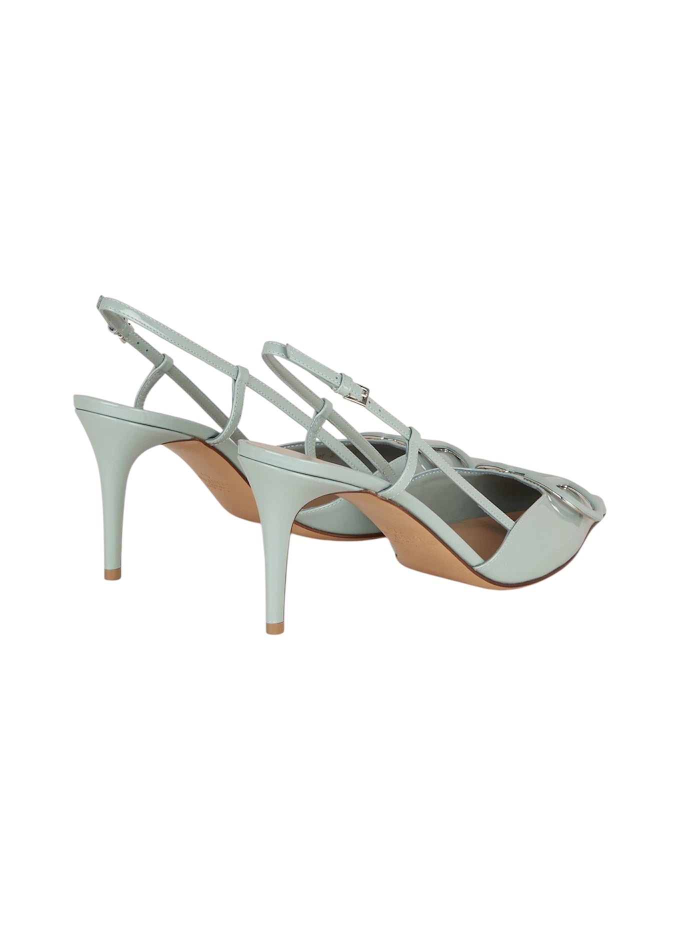 VALENTINO VLOGO SIGNATURE PATENT LEATHER SLINGBACK