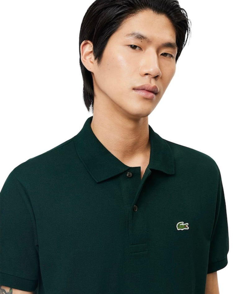 Polo slim fit in piqué L.12.12 Maniche Corte - verde scuro- Lacoste - uomo