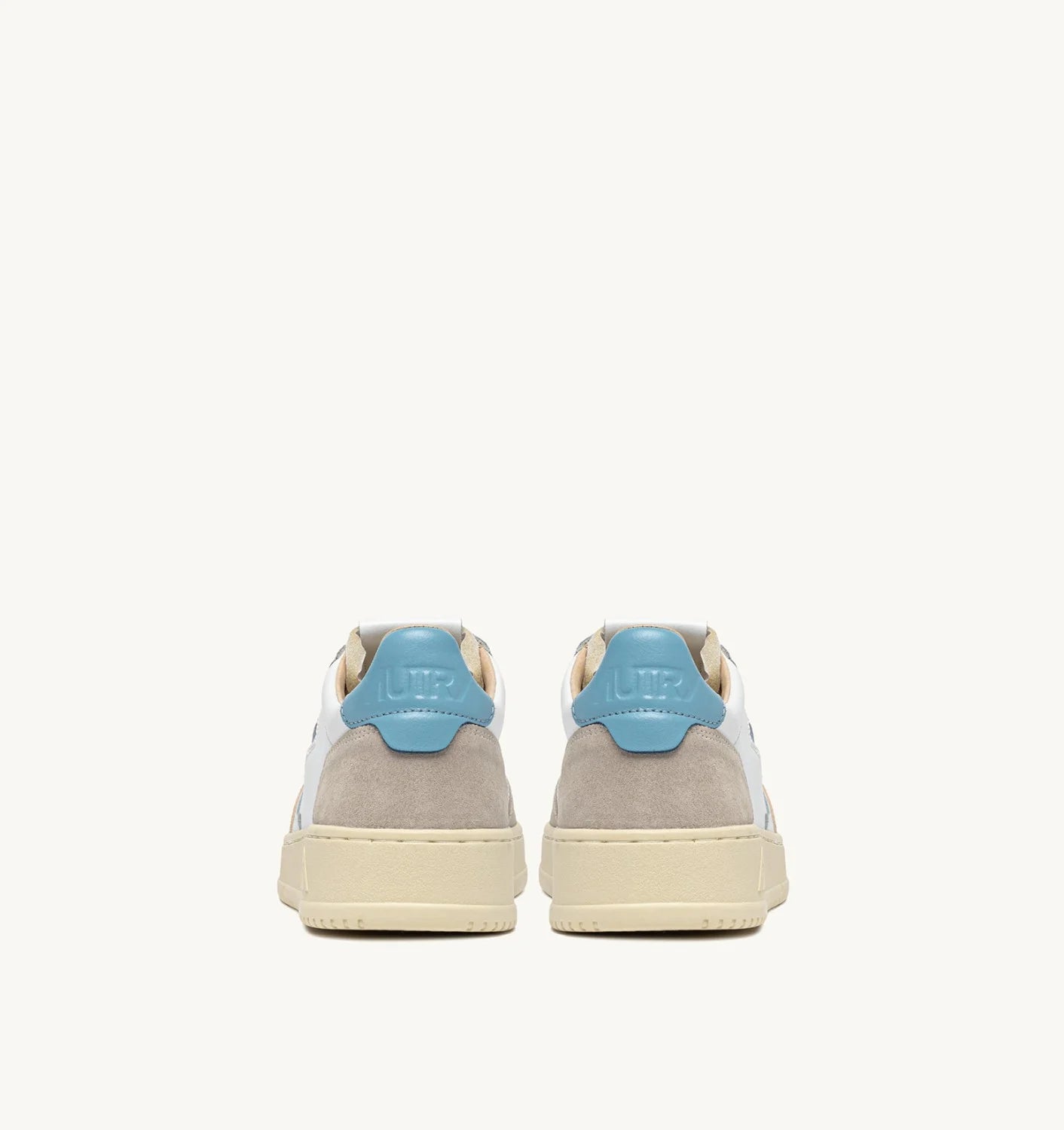 AUTRY SNEAKERS MEDALIST LOW IN SUEDE E PELLE BIANCA E FORGET ME NOT