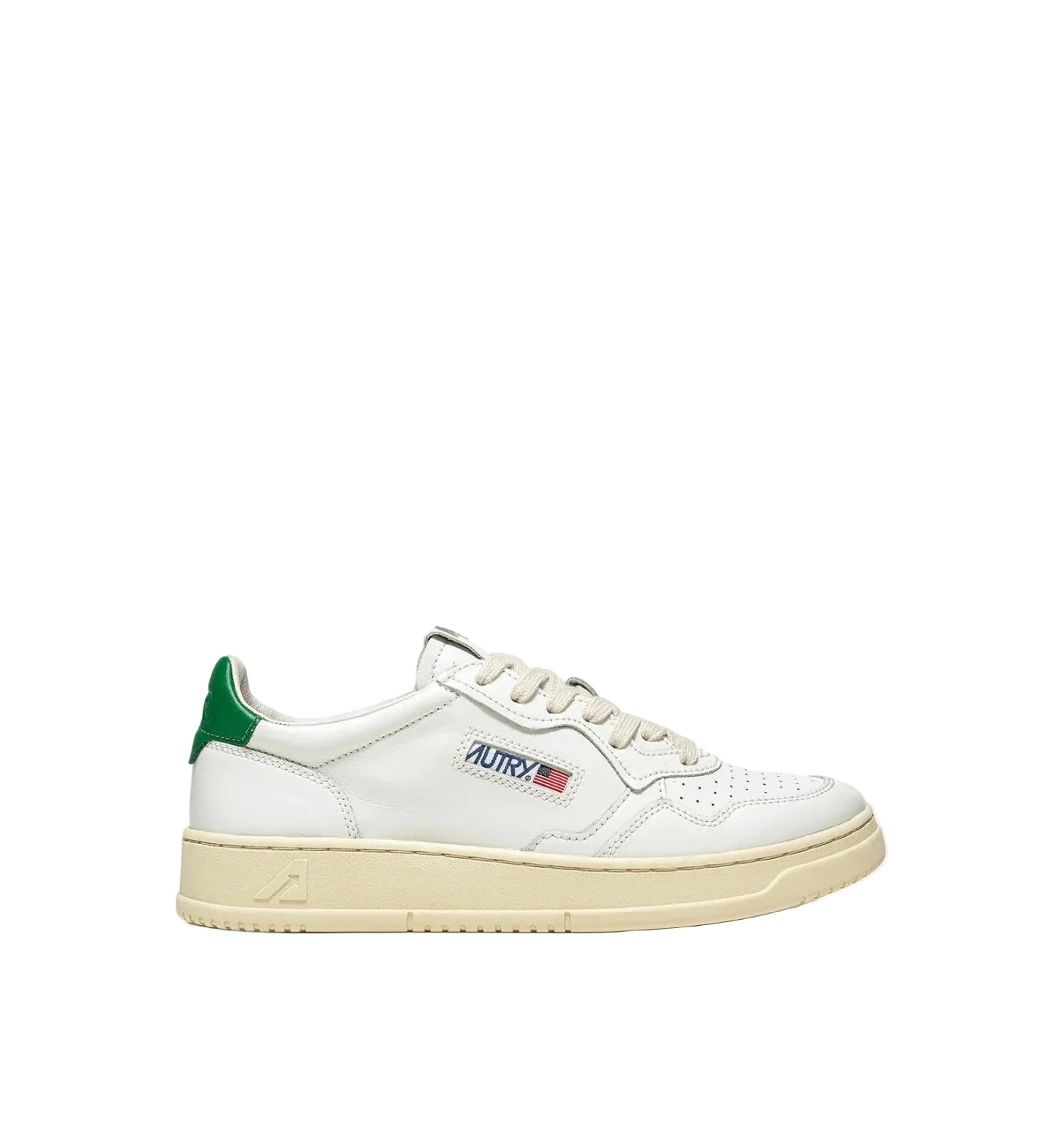 AUTRY SNEAKERS MEDALIST LOW IN PELLE BIANCA E VERDE