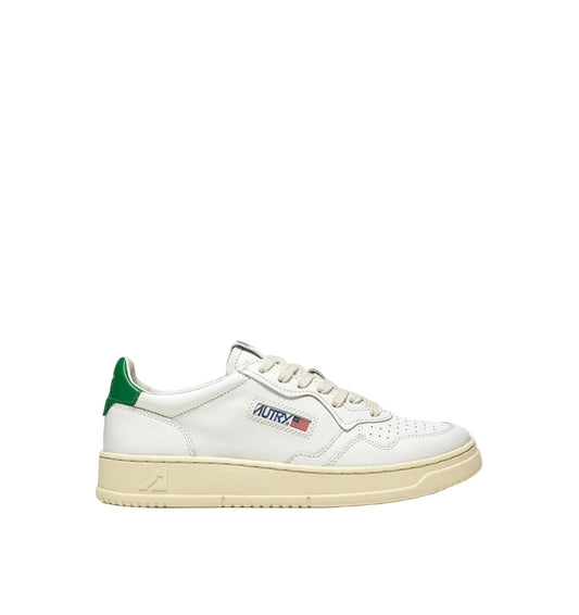 AUTRY SNEAKERS MEDALIST LOW IN PELLE BIANCA E VERDE