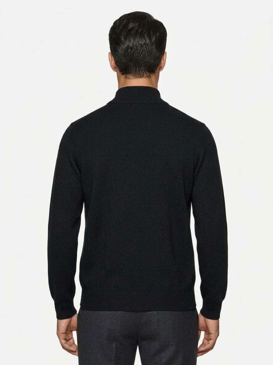 Cardigan Zip Intera in Maglia con Tasche