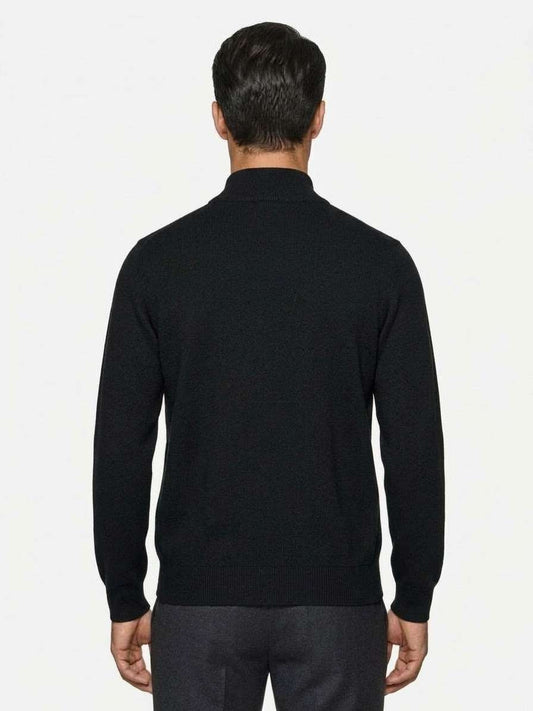 Cardigan Zip Intera in Maglia con Tasche