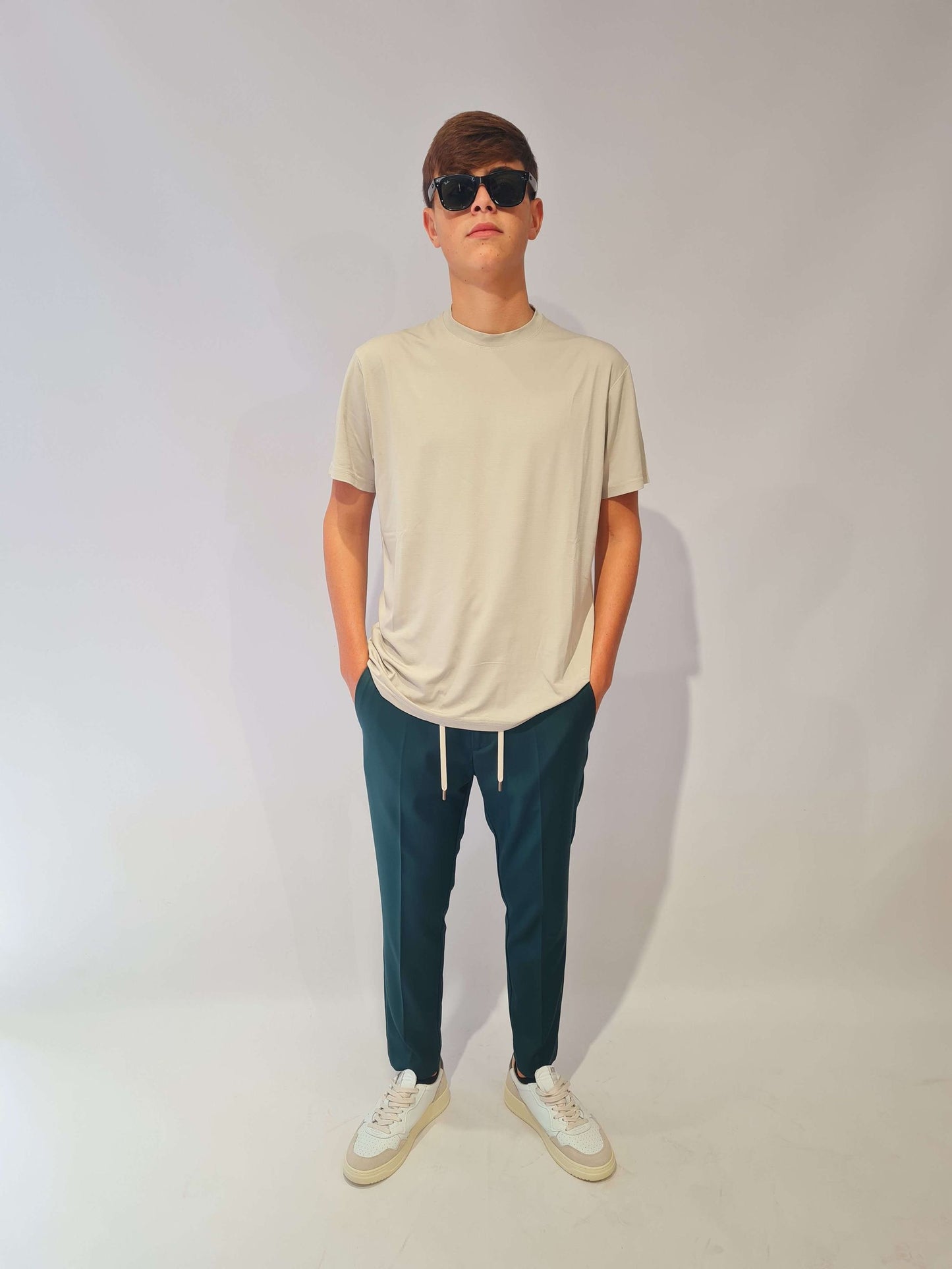 PANTALONE PRIME POLY CON MEZZO ELASTICO E LACCETTI