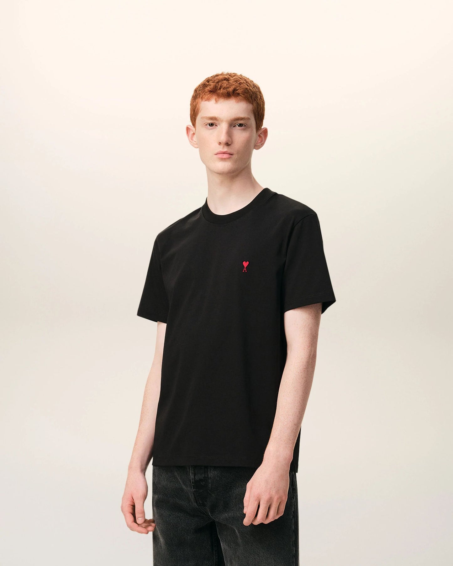 T-shirt Ami de Cœur in cotone biologico nero