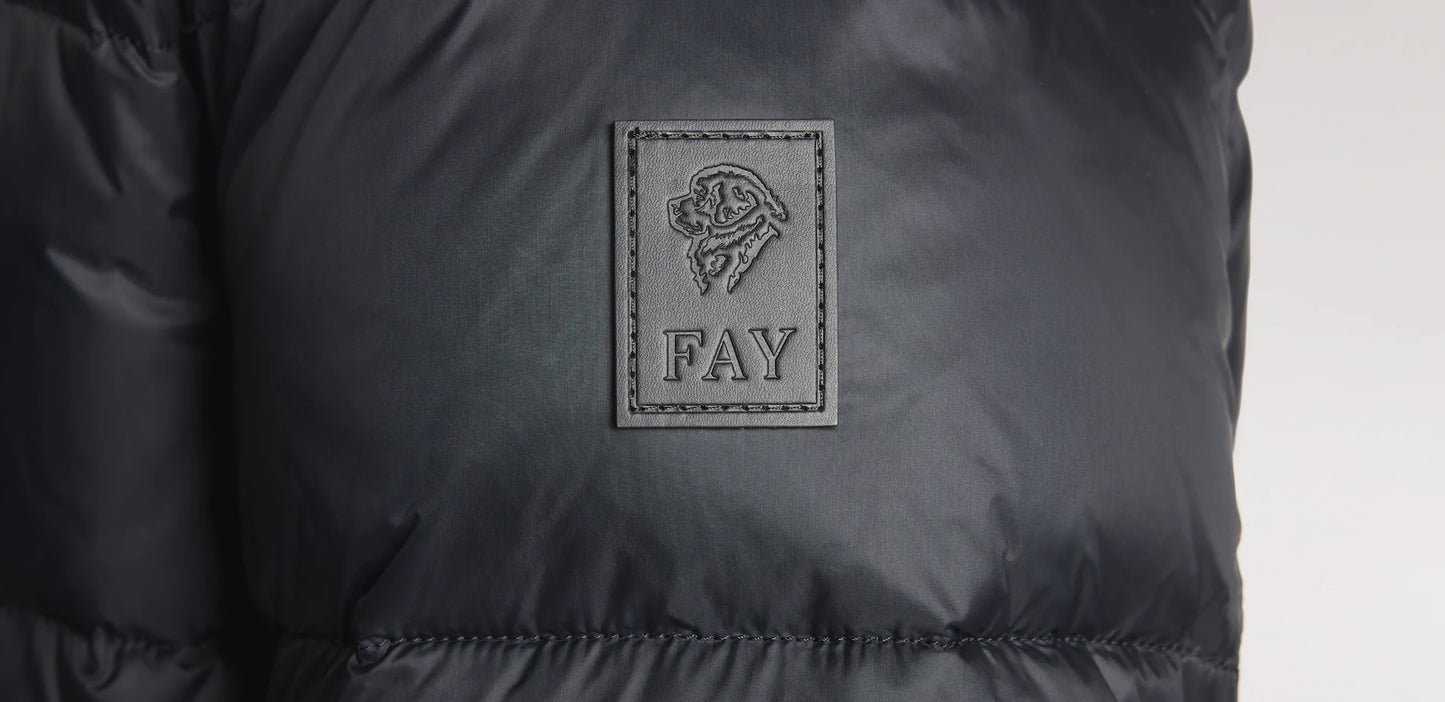 FAY Double Front Down Jacket in Carded Poplin
