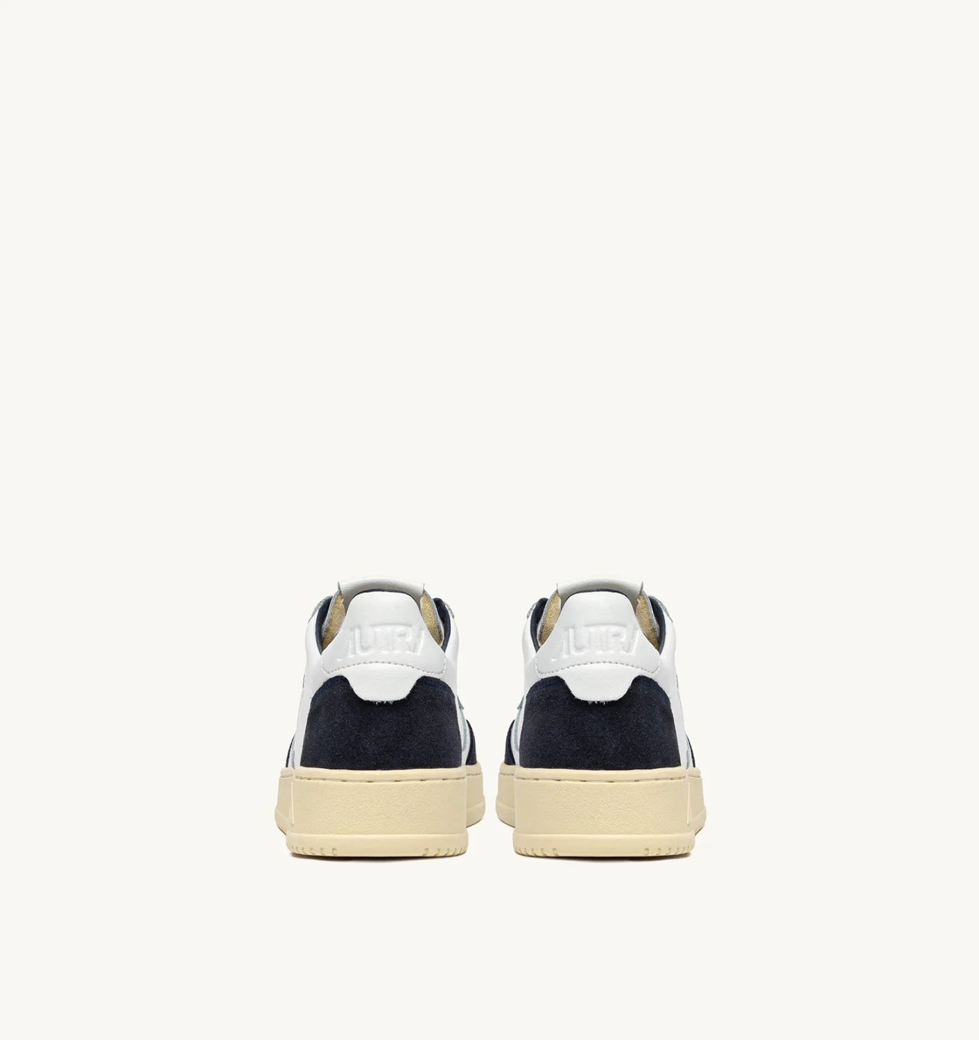 AUTRY SNEAKERS MEDALIST LOW IN PELLE BIANCA E SUEDE OCEANO