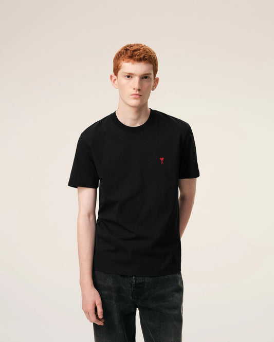 T-shirt Ami de Cœur in cotone biologico nero