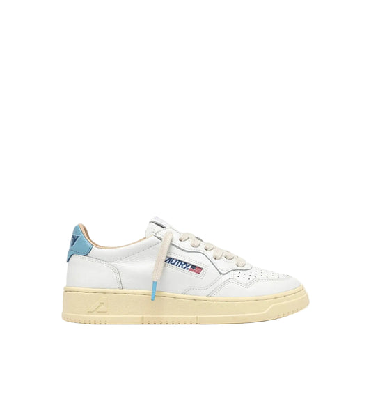 AUTRY SNEAKERS MEDALIST LOW IN PELLE BIANCA E FORGET ME NOT