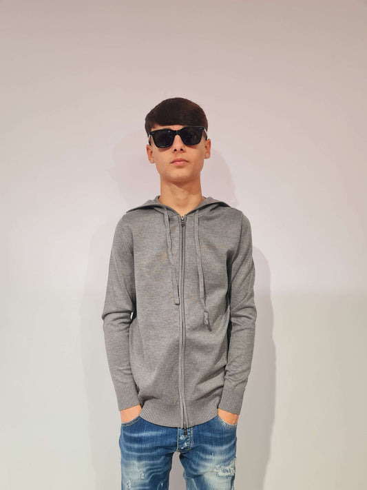 INNESCO MAGLIONE CARDIGAN CON CAPPUCCIO