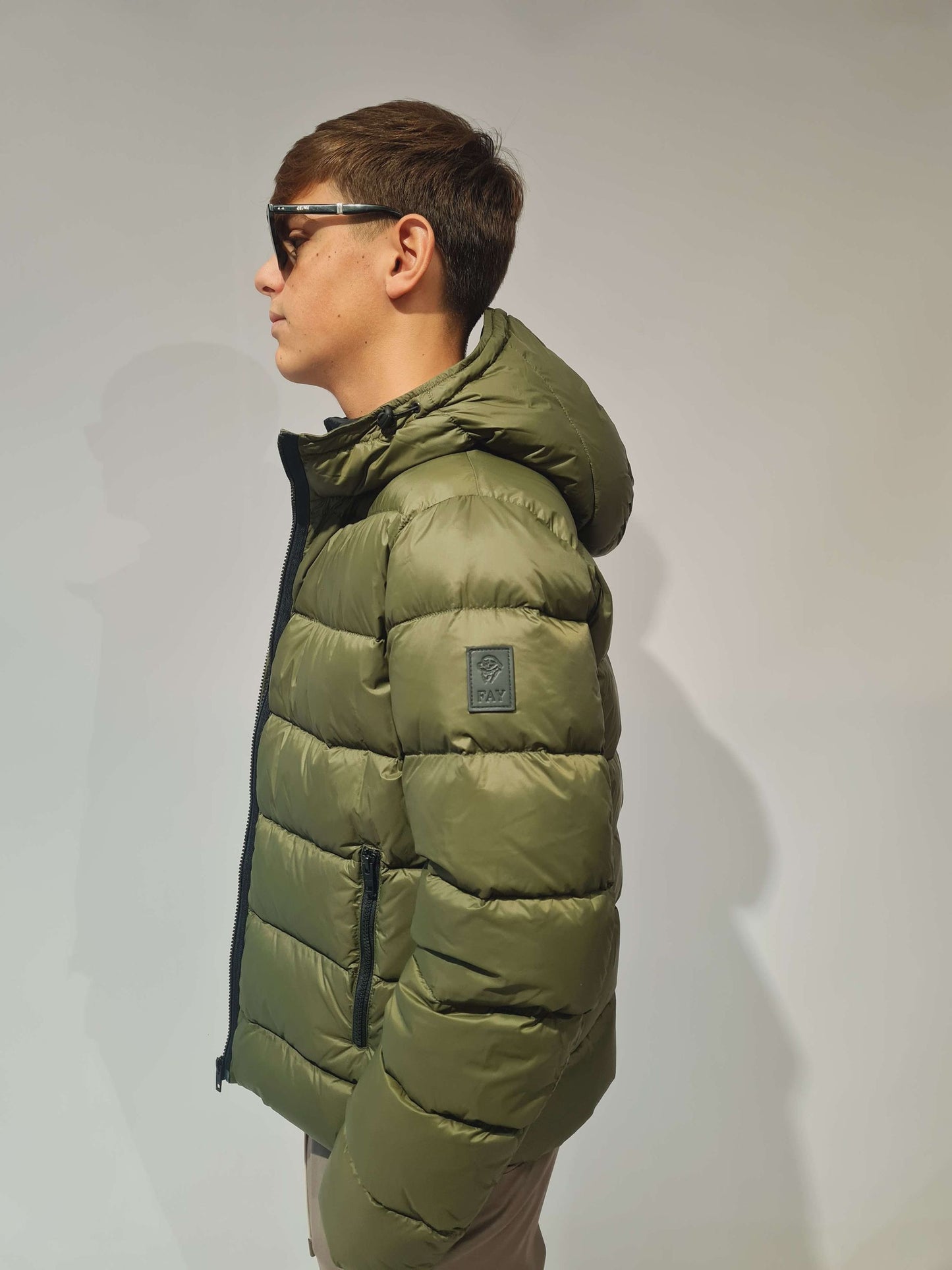 FAY Piumino Double Front in Popeline Calandrato