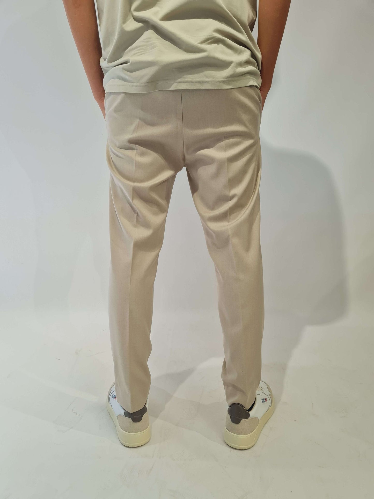 PANTALONE PRIME POLY CON MEZZO ELASTICO E LACCETTI