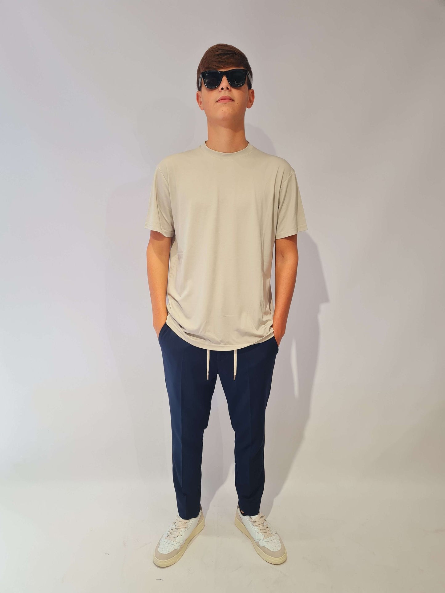 PANTALONE PRIME POLY CON MEZZO ELASTICO E LACCETTI