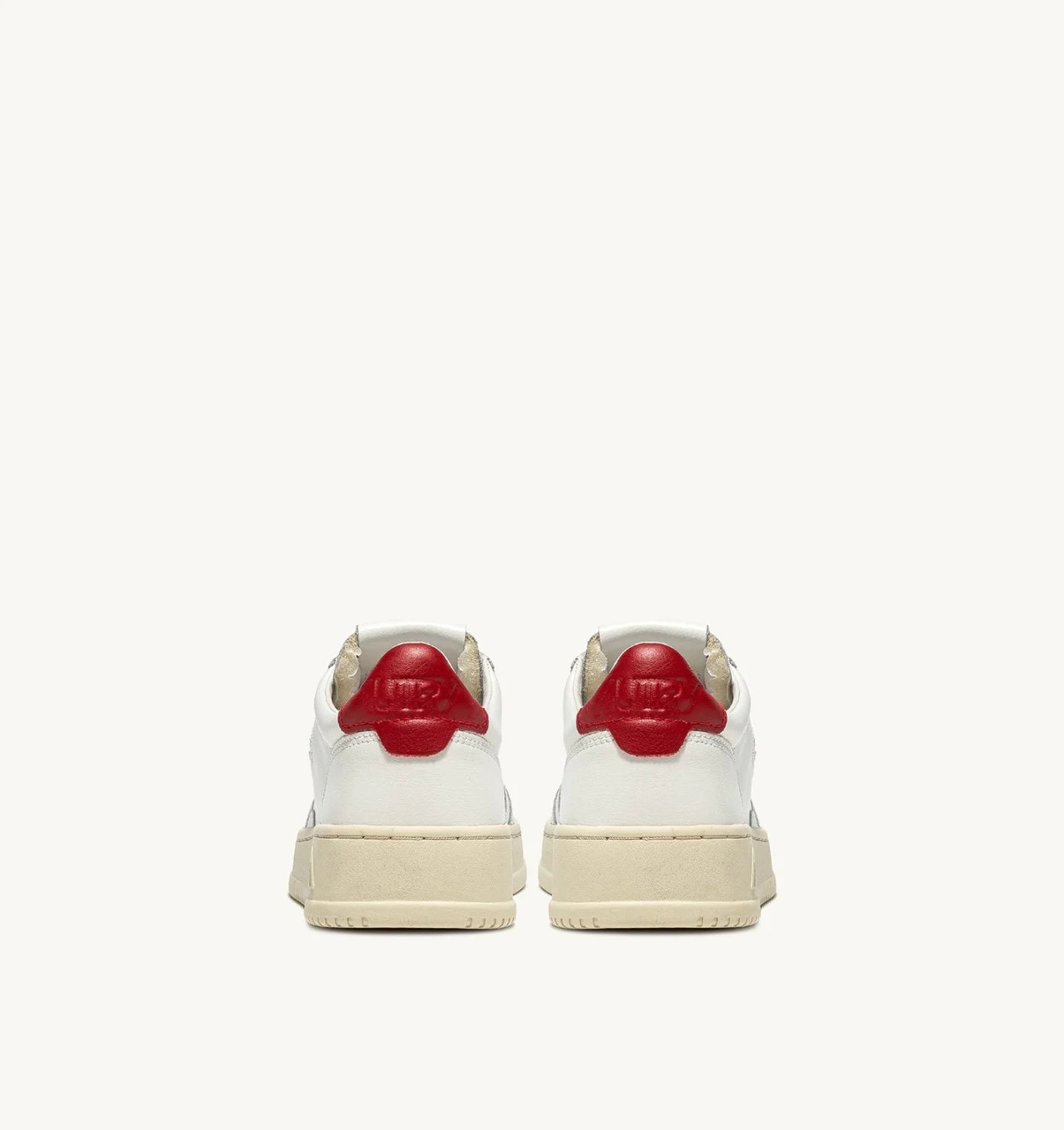 AUTRY SNEAKERS MEDALIST LOW IN PELLE BIANCA E ROSSA