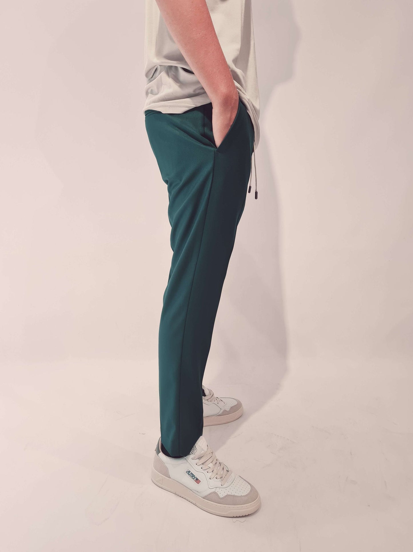 PANTALONE PRIME POLY CON MEZZO ELASTICO E LACCETTI