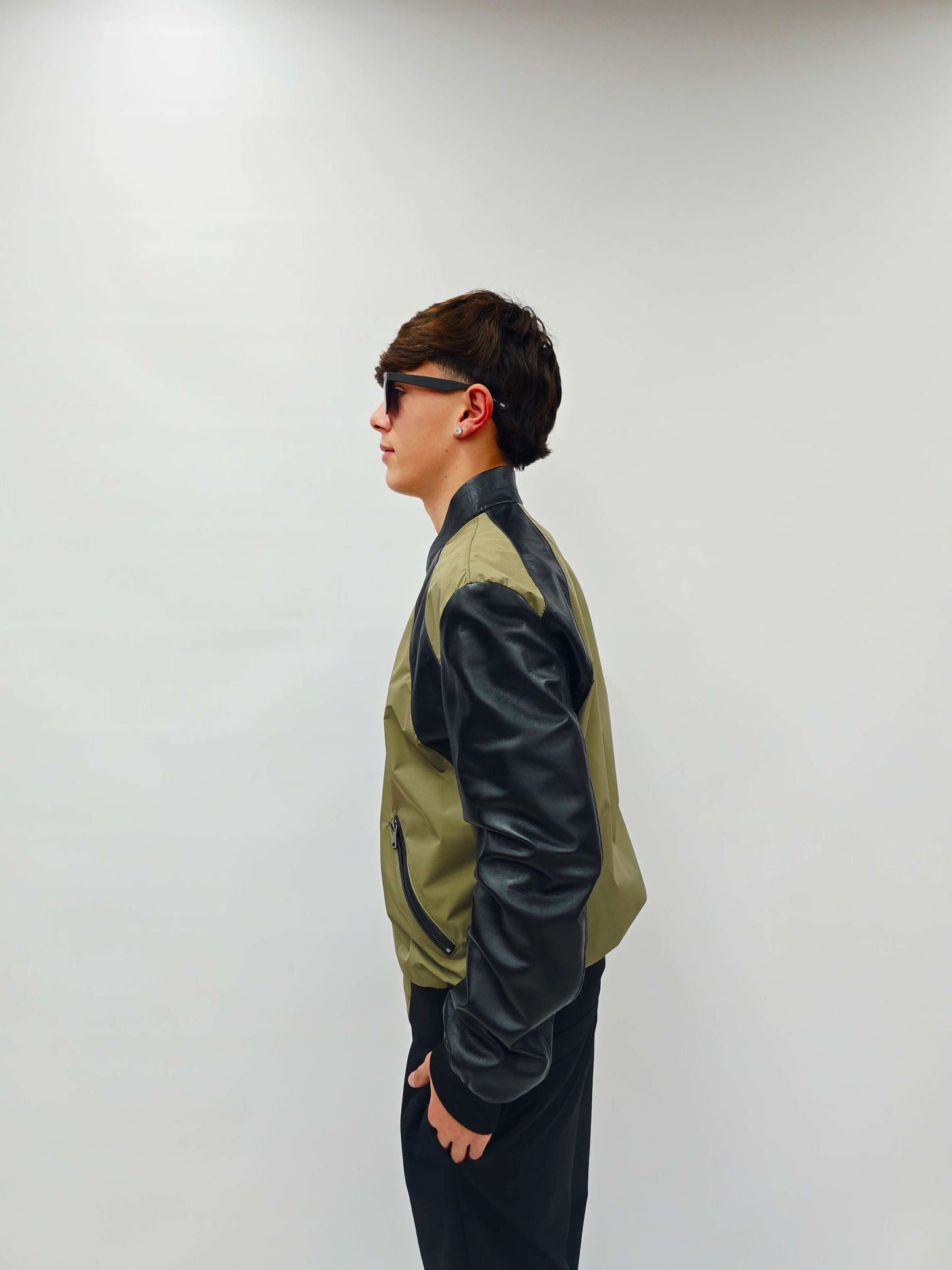 GIUBBINO PRIME IN PELLE E NYLON