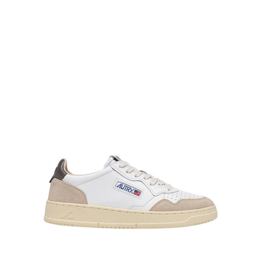 SNEAKERS MEDALIST LOW IN SUEDE E PELLE BIANCA E MOREL