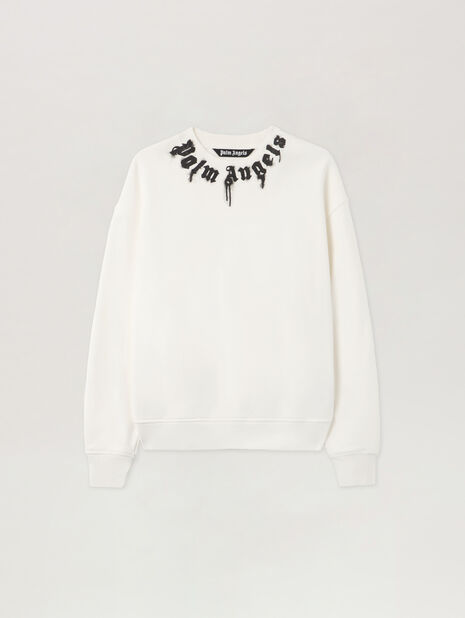 PALM ANGELS new Neck Logo Reg Crew Sweatshirt