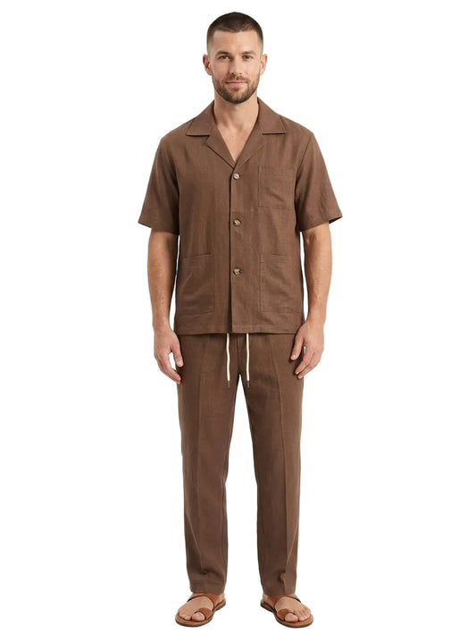 Camicia in lino e viscosa del brand Brian Rush
