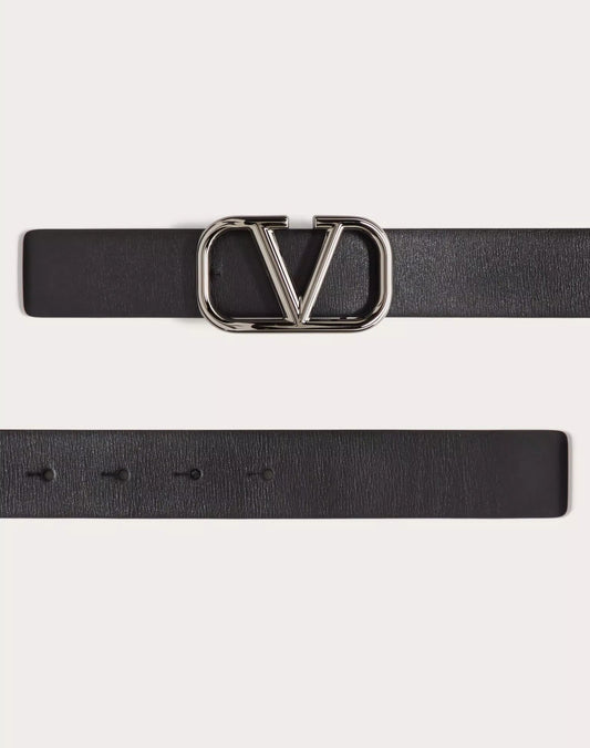 VALENTINO CINTURA VLOGO SIGNATURE IN VITELLO 30 MM