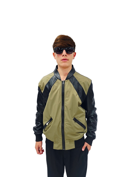 GIUBBINO PRIME IN PELLE E NYLON