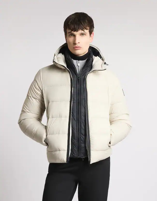 FAY Piumino Double Front in Popeline Calandrato