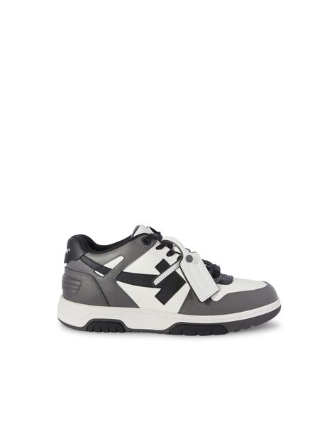 OFF WHITE Out Of Office Calf Leather DARK GREY - BLACK