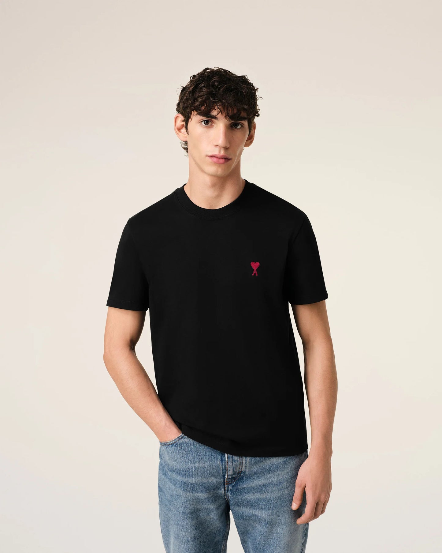 T-shirt Ami de Coeur in cotone nero