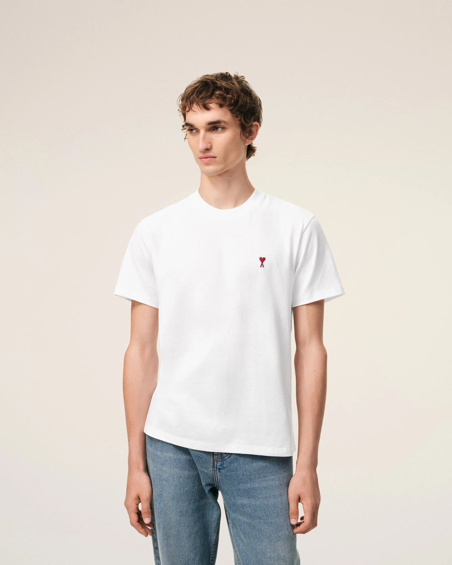 T-shirt Ami de Cœur in cotone biologico bianco