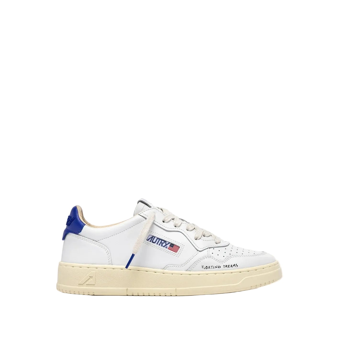 AUTRY SNEAKERS MEDALIST LOW IN PELLE BIANCA E BEAUCOUP BLUE