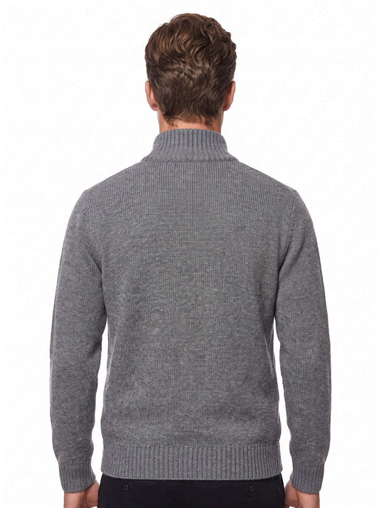 MU64 Cardigan Giacca Uomo in Maglia con Tasche Frontali