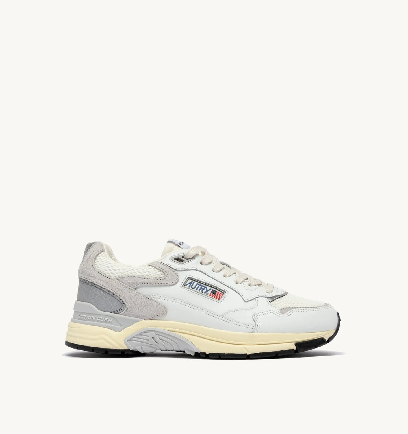 AUTRY SNEAKERS HYPERWAY IN MESH E PELLE BIANCO E GRIGIO
