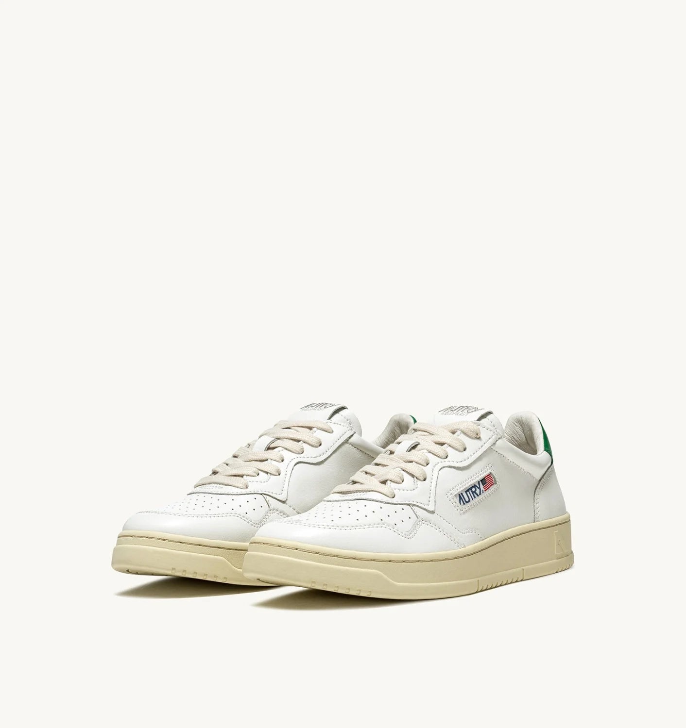 AUTRY SNEAKERS MEDALIST LOW IN PELLE BIANCA E VERDE