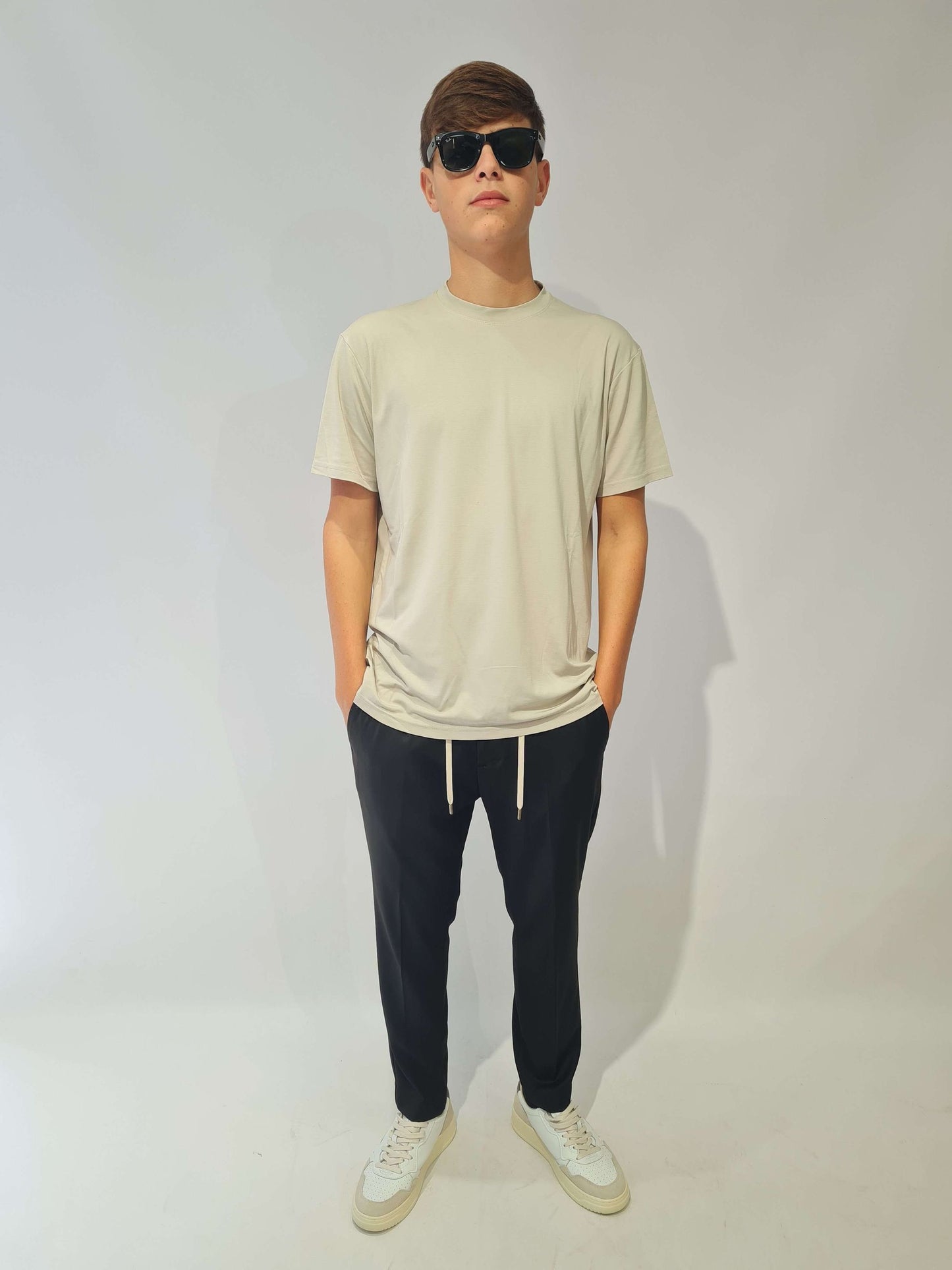 PANTALONE PRIME POLY CON MEZZO ELASTICO E LACCETTI