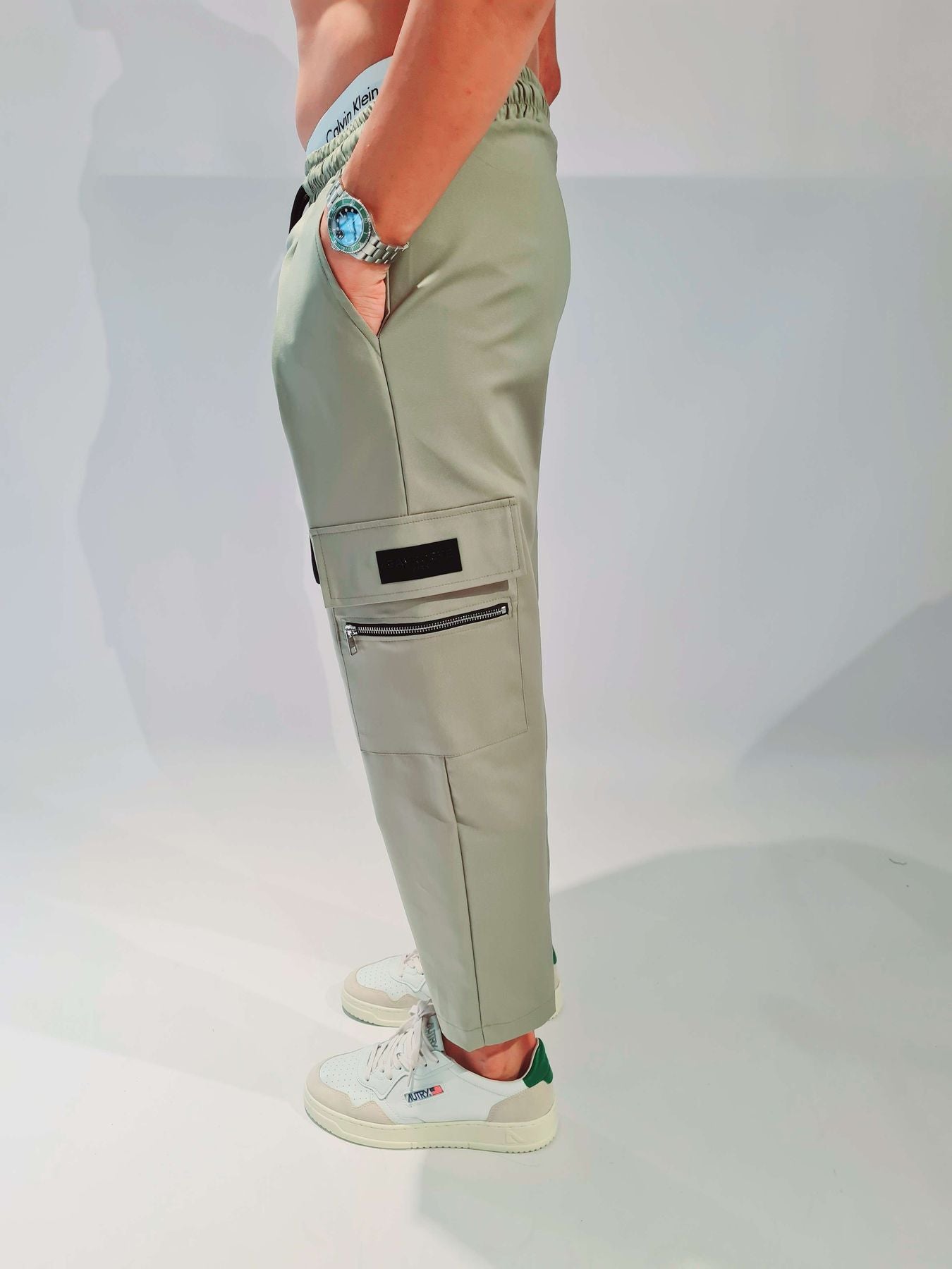 GAVROCHE PANTALONE MODELLO CARGO CON ELASTICO E LACCETTI