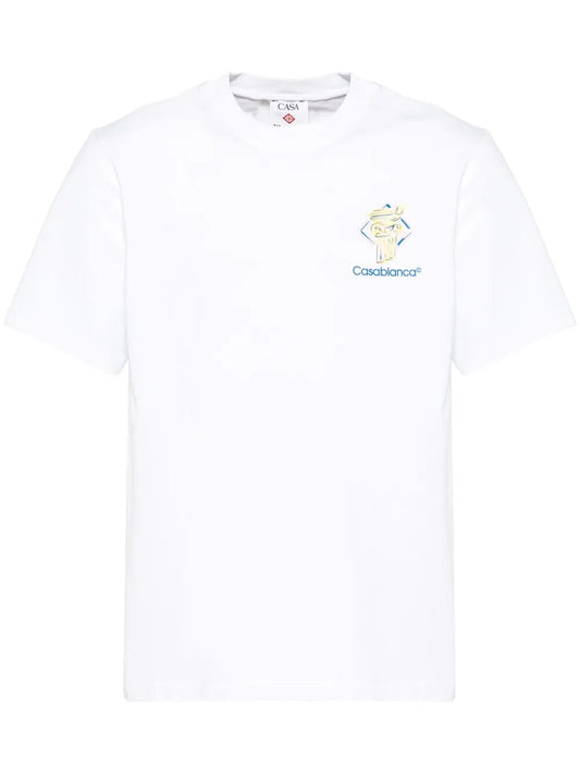 Casablanca T-shirt con stampa Column