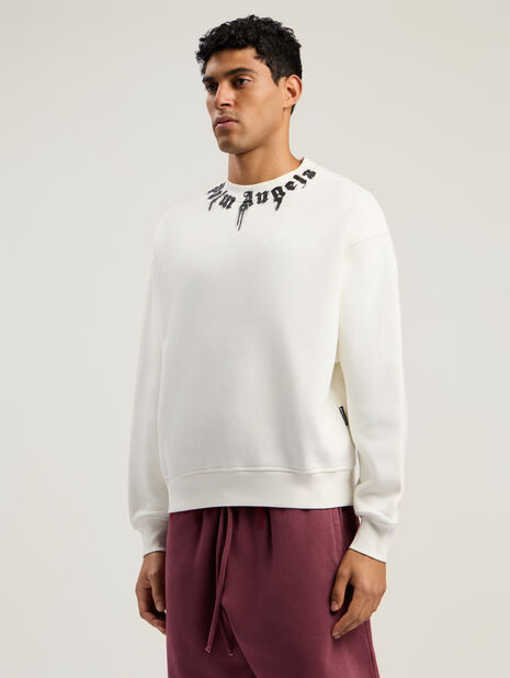 PALM ANGELS new Neck Logo Reg Crew Sweatshirt