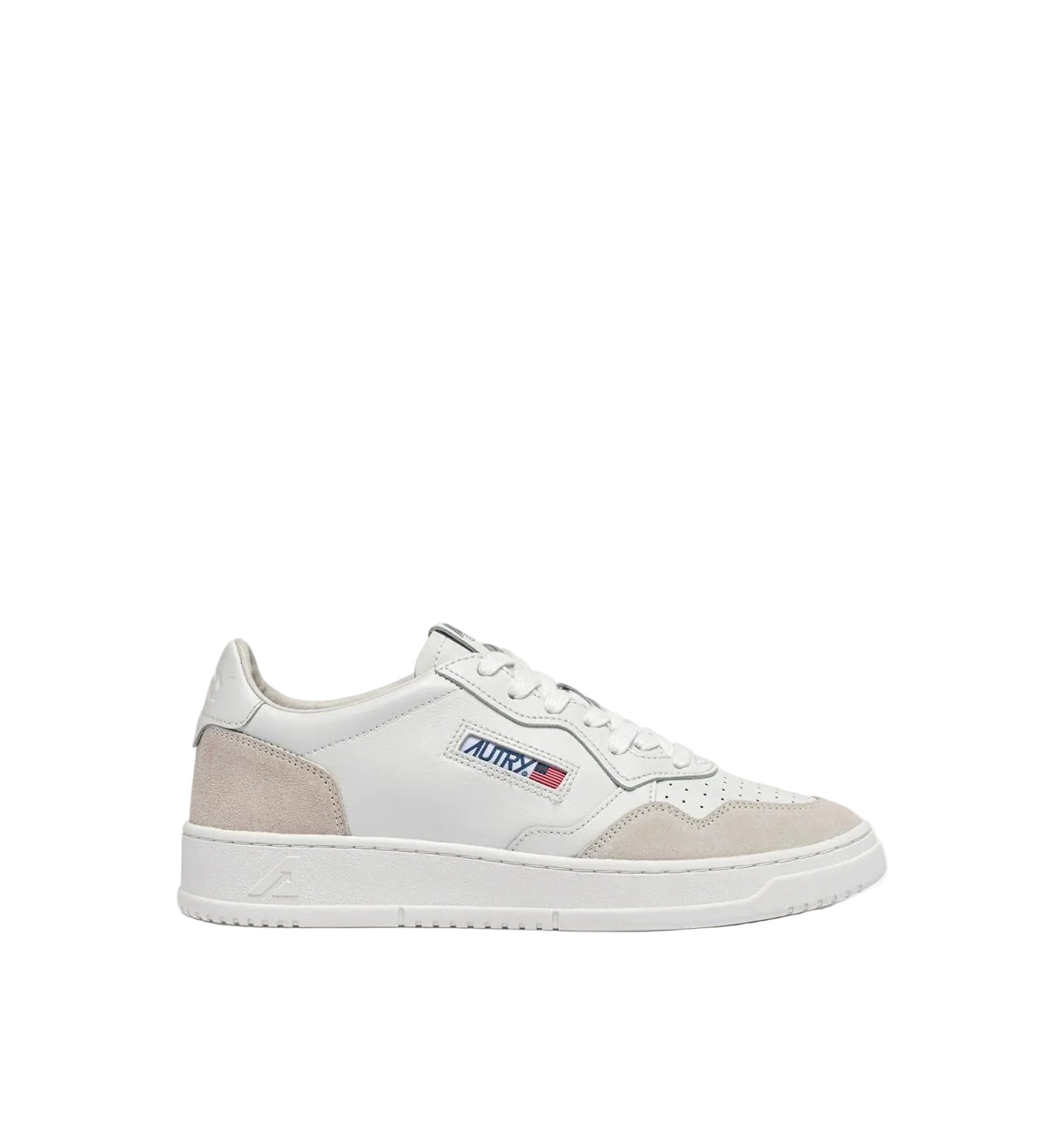 AUTRY SNEAKERS MEDALIST LOW IN SUEDE E PELLE BIANCA