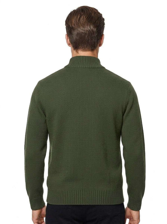 MU64 Cardigan Giacca Uomo in Maglia con Tasche Frontali