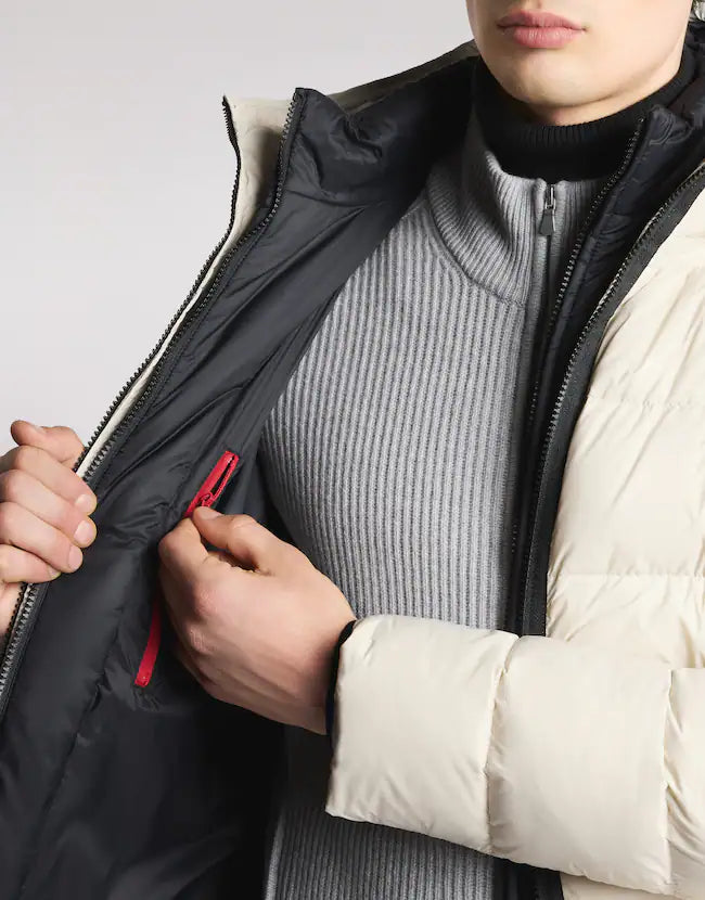 FAY Piumino Double Front in Popeline Calandrato