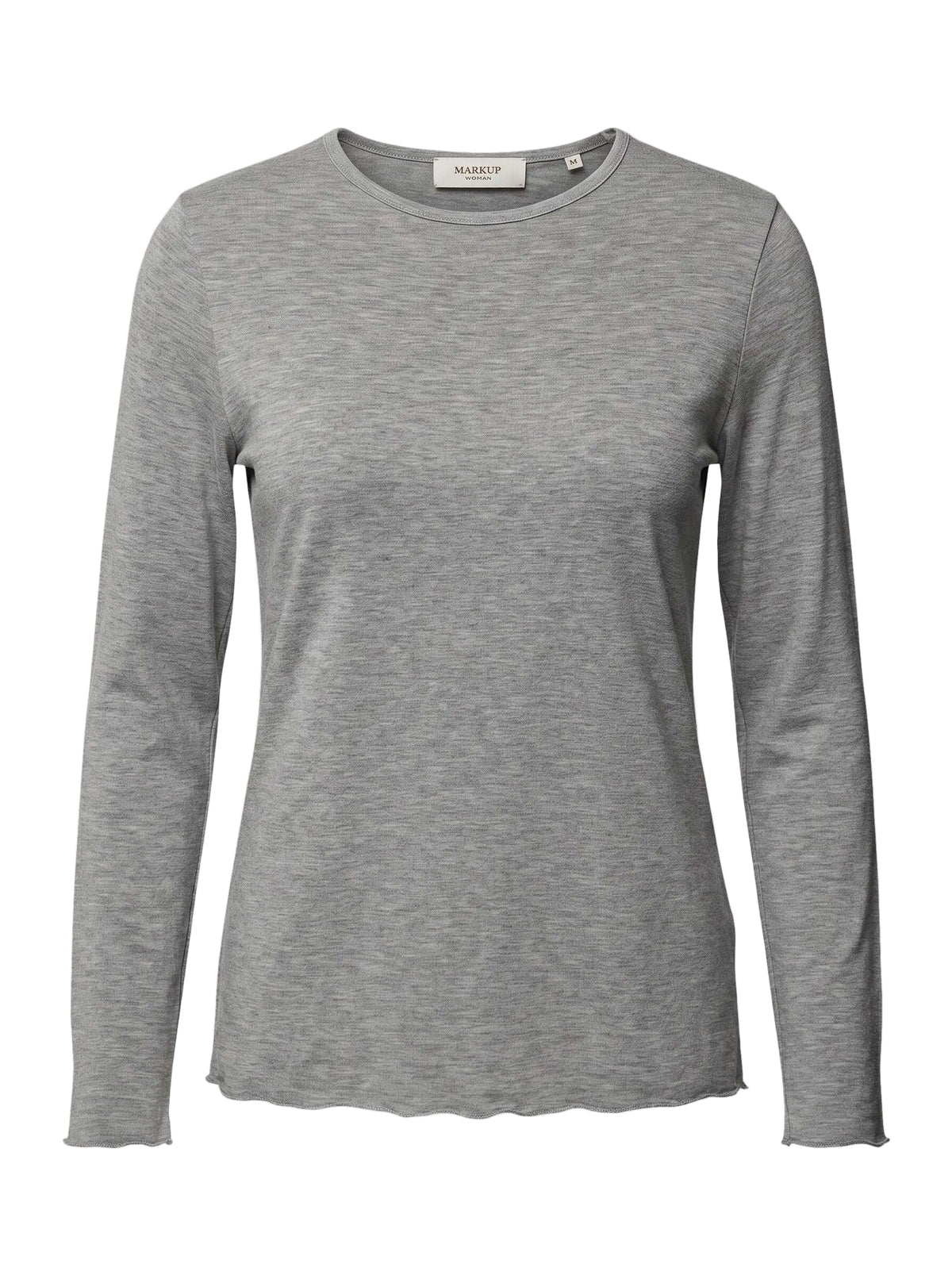 T-shirt girocollo in jersey misto cachemire