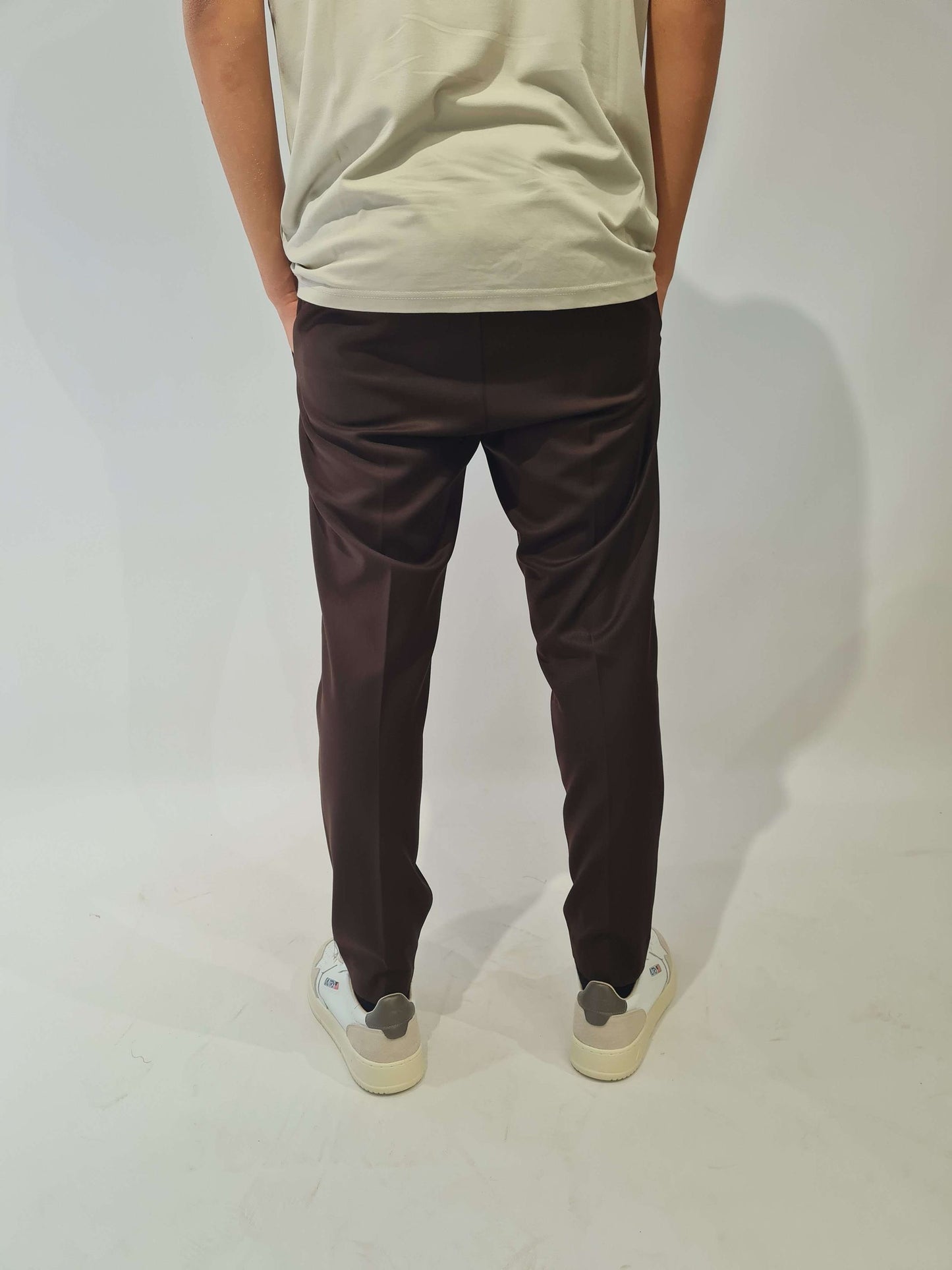 PANTALONE PRIME POLY CON MEZZO ELASTICO E LACCETTI