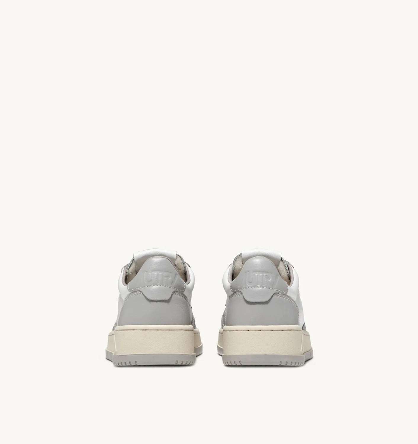 AUTRY SNEAKERS MEDALIST LOW BICOLOR IN PELLE BIANCA E VAPOR