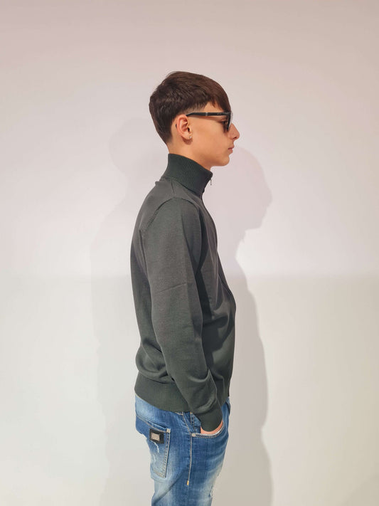 INNESCO MAGLIONE LUPETTO CON ZIP