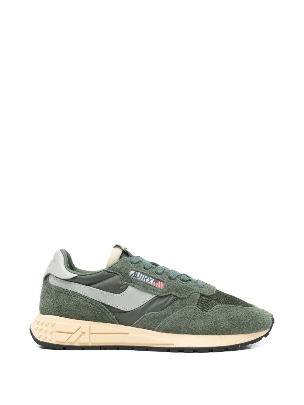 AUTRY SNEAKERS REELWIND LOW IN NYLON E SUEDE VERDE