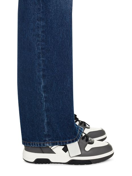 OFF WHITE Out Of Office Calf Leather DARK GREY - BLACK