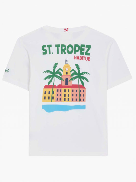 SAINT BARTH T-shirt Portland con stampa ST. TROPEZ SUMMER