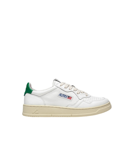 AUTRY SNEAKERS MEDALIST LOW IN PELLE BIANCA E VERDE
